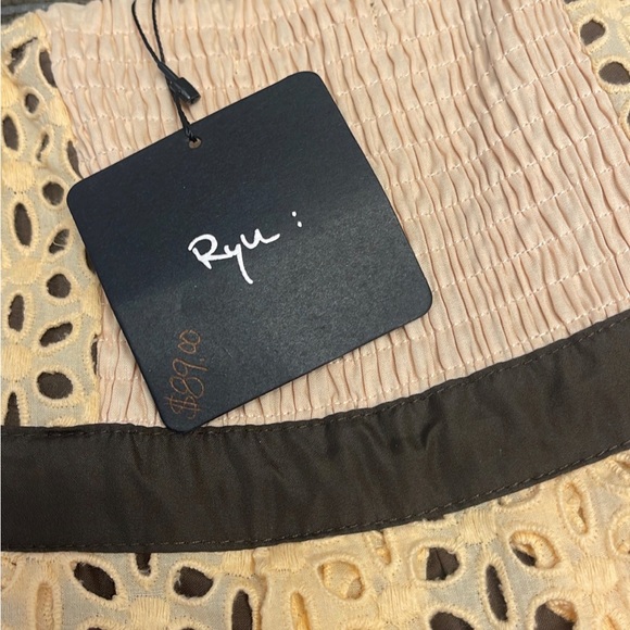 Ryu boutique dress peach and brown floral size small - Picture 6 of 6